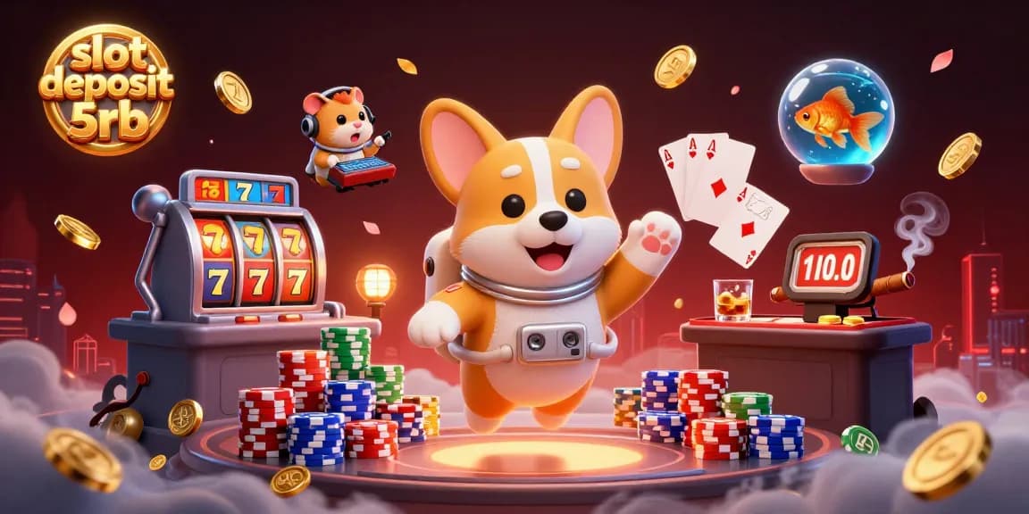 Experience exciting gameplay with slot deposit 5rb as colorful characters float in a vibrant casino.