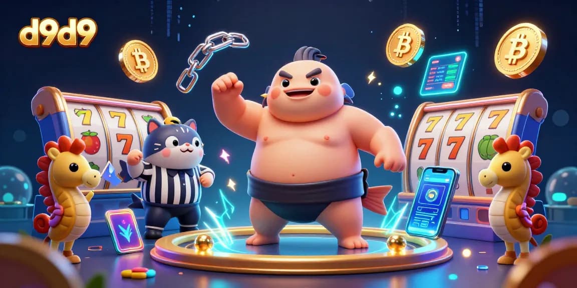Magandang pag-arte ng d9d9 na naglalarawan ng puno ng kabuuan na fugu at mga simbolo ng prutas sa slot machine.