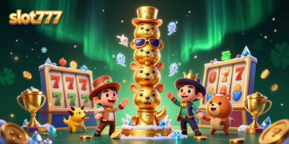 Permainan slot777 yang menarik dengan banyak simbol keberuntungan dan elemen kasino