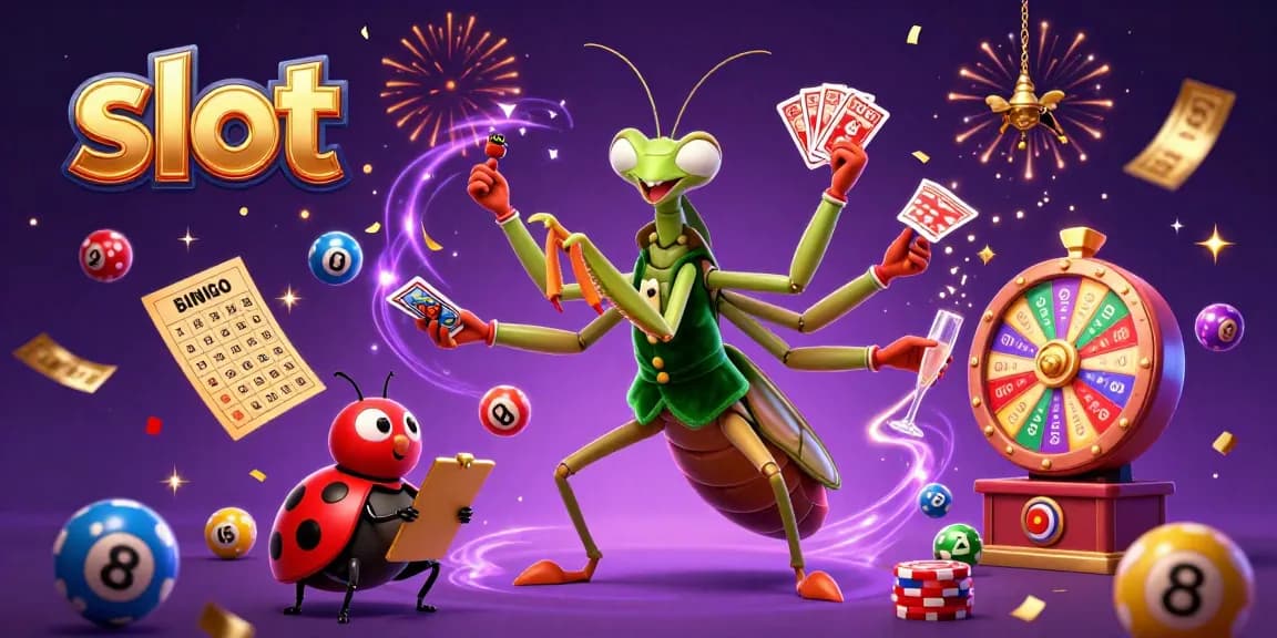 Experience a spirited slot game atmosphere with vibrant characters and engaging casino elements.