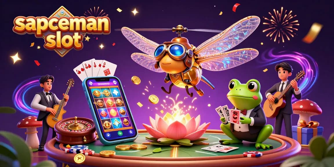 Experience the thrill of sapceman slot with energetic characters and festive casino elements.