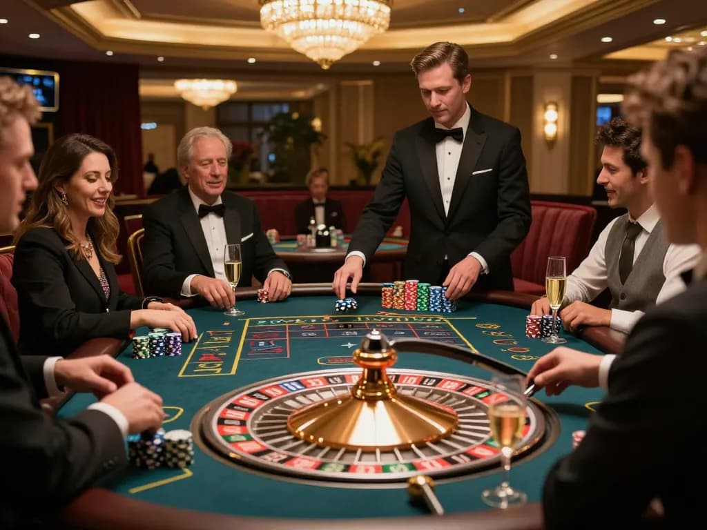 Players engaged in exciting roulette game at TR88 casino, showcasing bets and thrilling atmosphere.