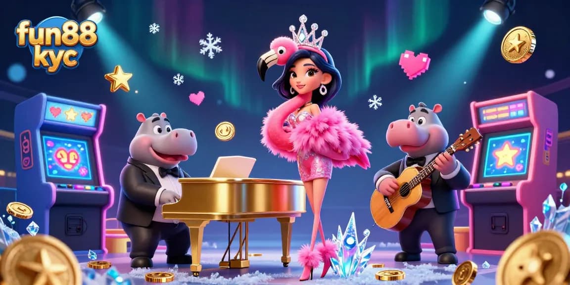 Chơi fun88 kyc tại sòng bài với ca sĩ flamingo và nhạc công hippo trong bầu không khí lung linh.