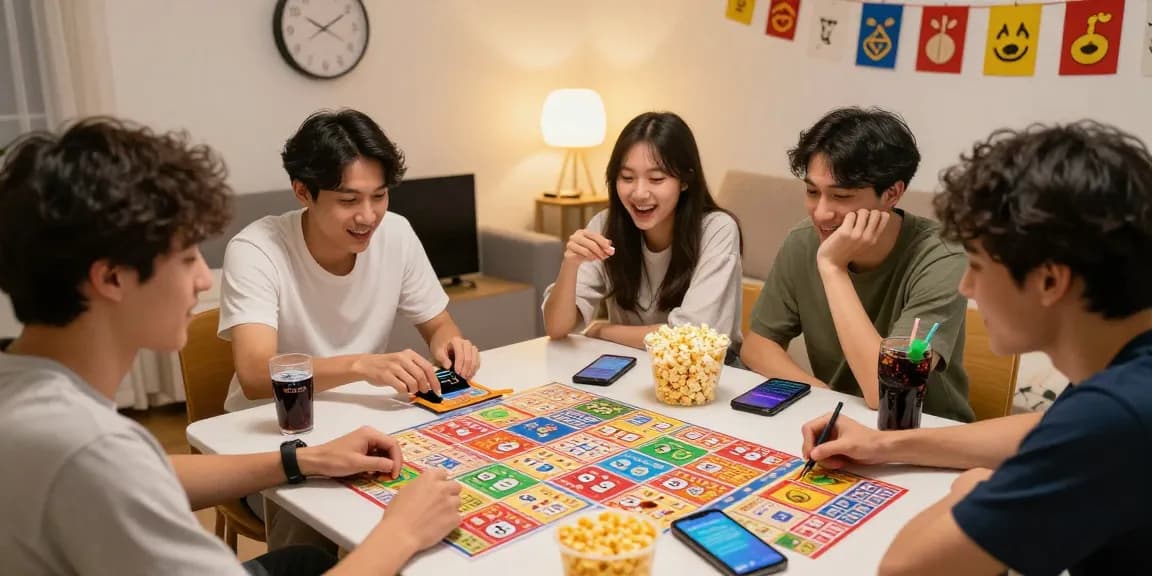 Toto gameplay experience with friends enjoying a 4D lottery session in a cozy setting.