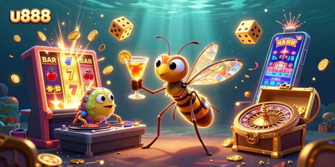 Experience thrilling gameplay at u888 with animated casino characters and vibrant jackpot elements.