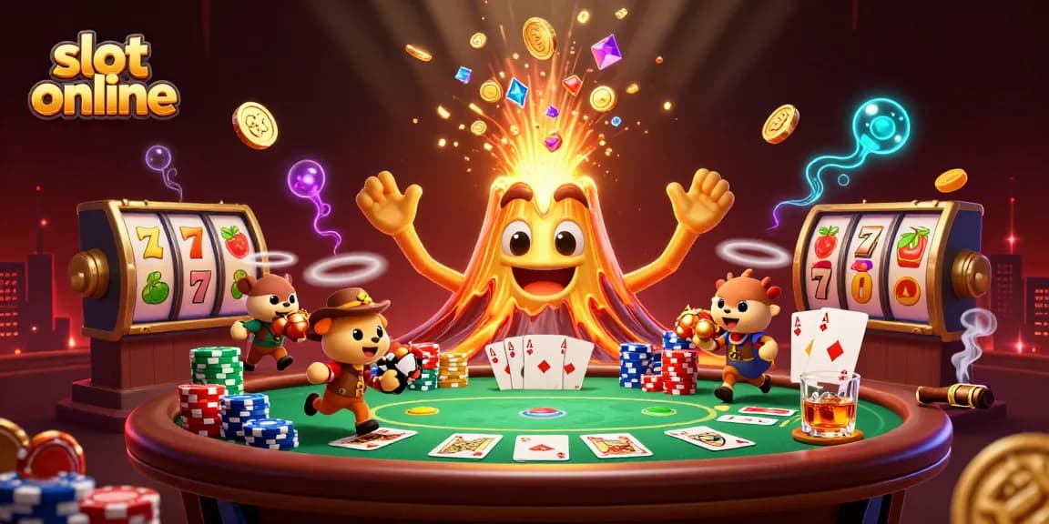 Bermain slot online di kasino dengan kemenangan gemerlap, petualangan serta simbol keberuntungan.