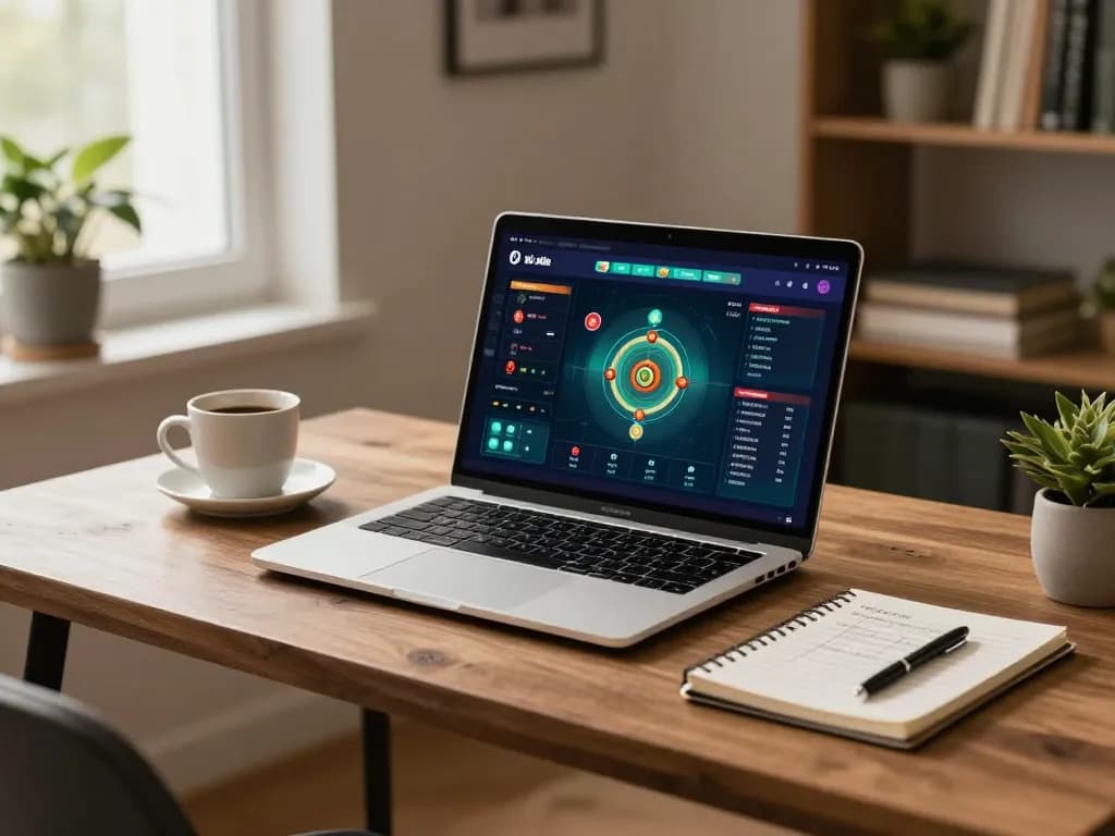 Tài xỉu online uy tín gaming setup showing a player engaging with an online casino interface in a cozy home environment
