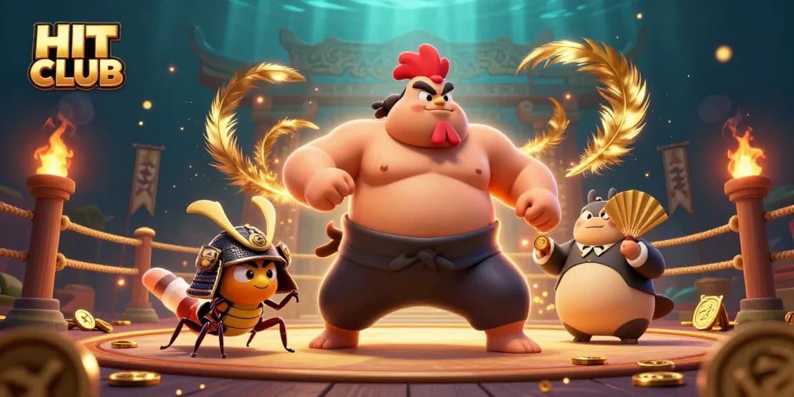 Engage in the thrilling HIT CLUB experience with intense gameplay featuring fierce fighters in a vibrant arena.