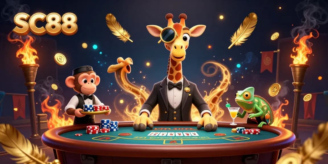 Play poker and win big at SC88 with vibrant characters and dramatic casino effects.