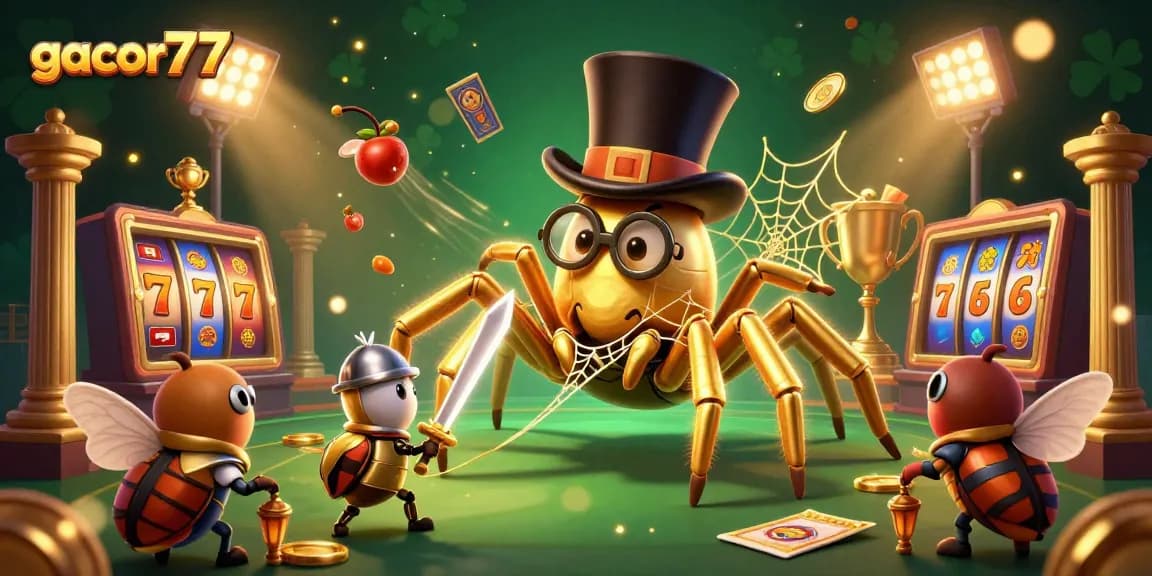 Bermain game gacor77 dengan slot keberuntungan penuh warna dan karakter unik yang menarik perhatian.