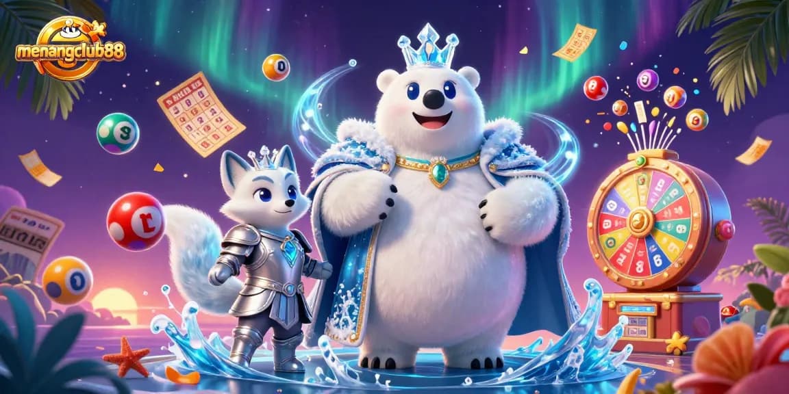 Win big with menangclub88: A magical lottery adventure featuring vibrant elements and characters.