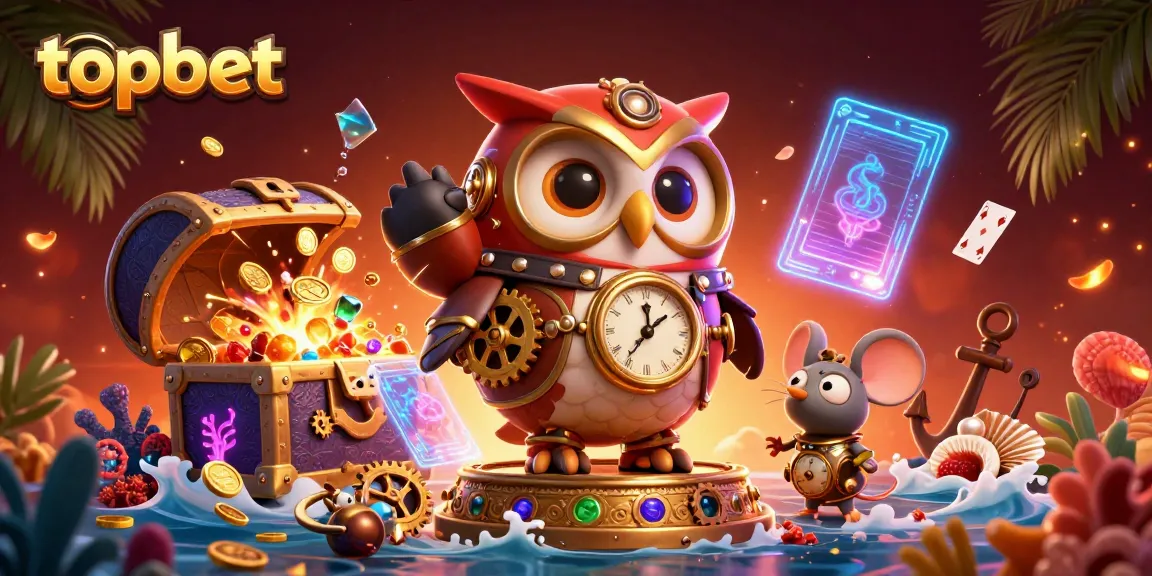 Engage with the topbet casino adventure featuring a whimsical owl with steampunk elements.