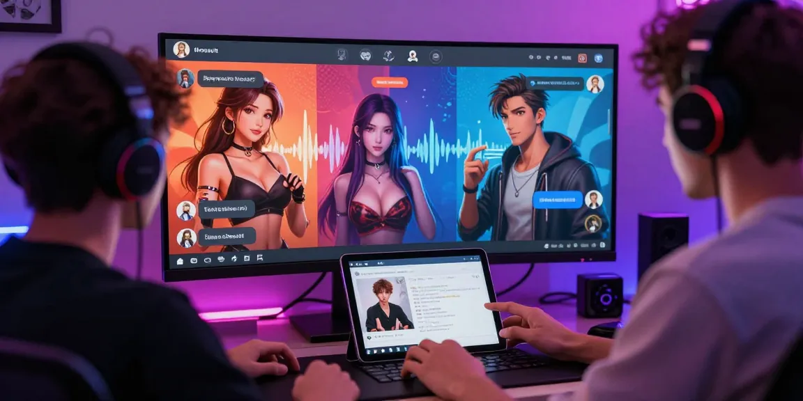 Engaging hentai ai chat interactions on a vibrant virtual platform.