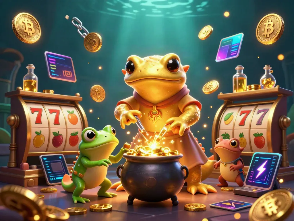 Catch the enchanting slot experience with the golden salamander alchemist turning metals into jackpots in a medieval casino.