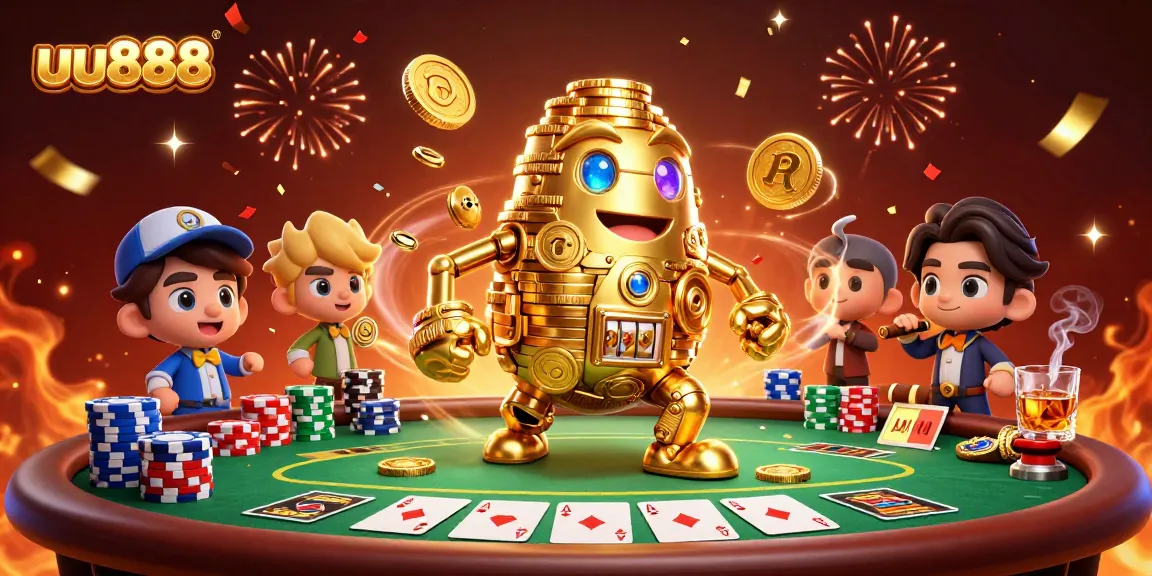Engage with exciting uu888 poker gameplay featuring a vibrant casino scene.