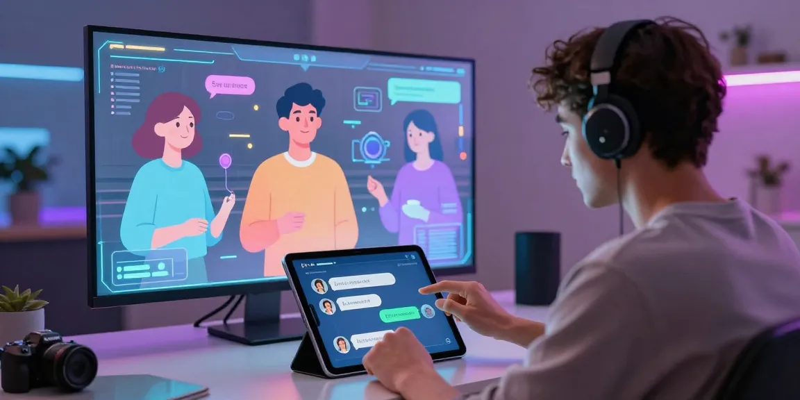Engaging interaction with Crushon AI chatbot showcasing immersive virtual character experiences in a modern space.