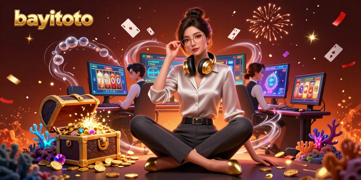 Engage with bayitoto online gambling world through a dynamic 3D casino illustration blending gaming excitement.