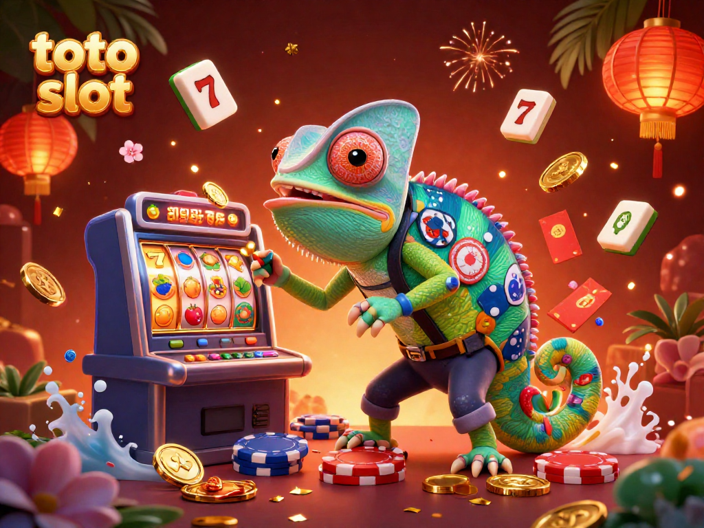 Engage with the thrilling toto slot game experience in a vibrant casino scene.