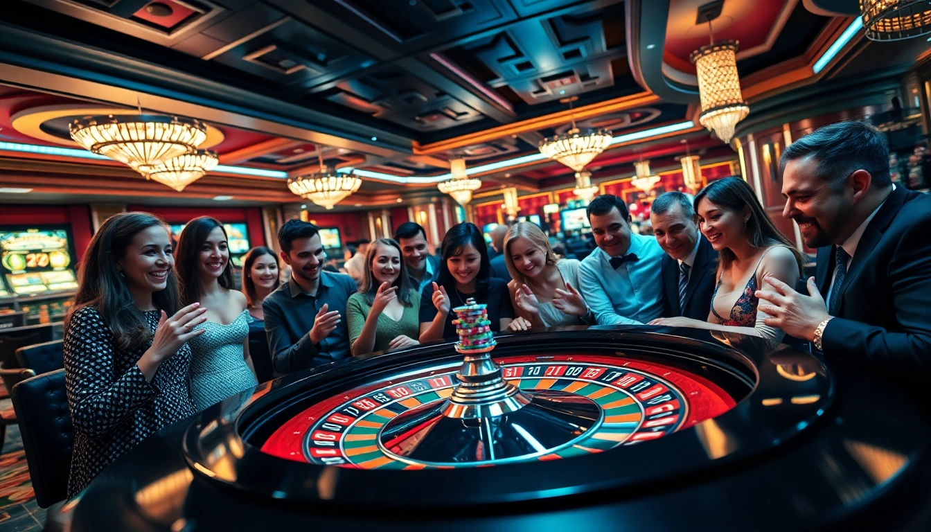 Rasakan keseruan permainan kasino bbni4d dengan pemain yang antusias di meja roulette.