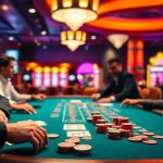 Engaged players at a Blackjack Casino table enjoying their gaming experience.