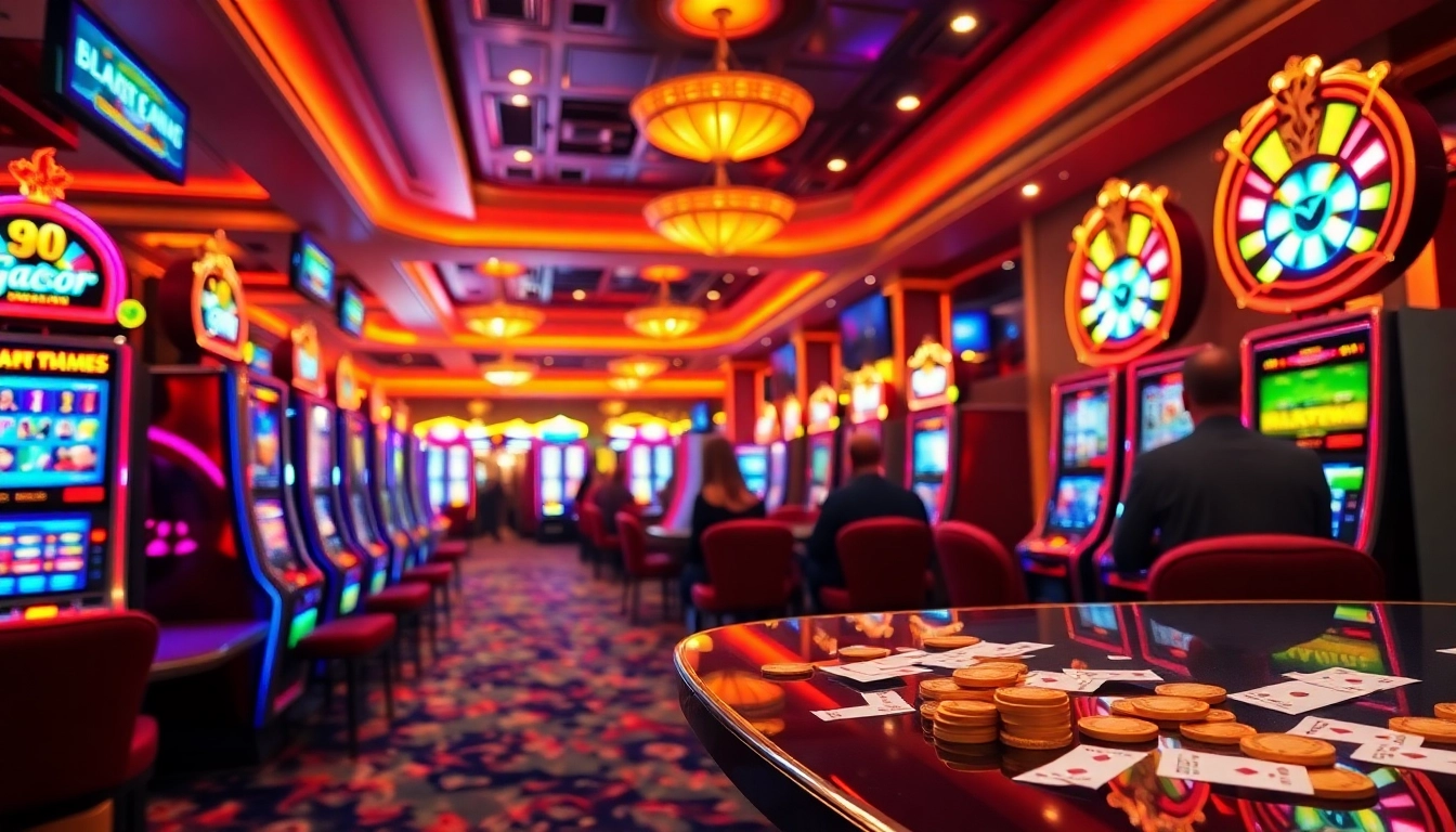 Engaging players at Boosterjp Slot Online Gacor 777 machine with vibrant casino ambiance.