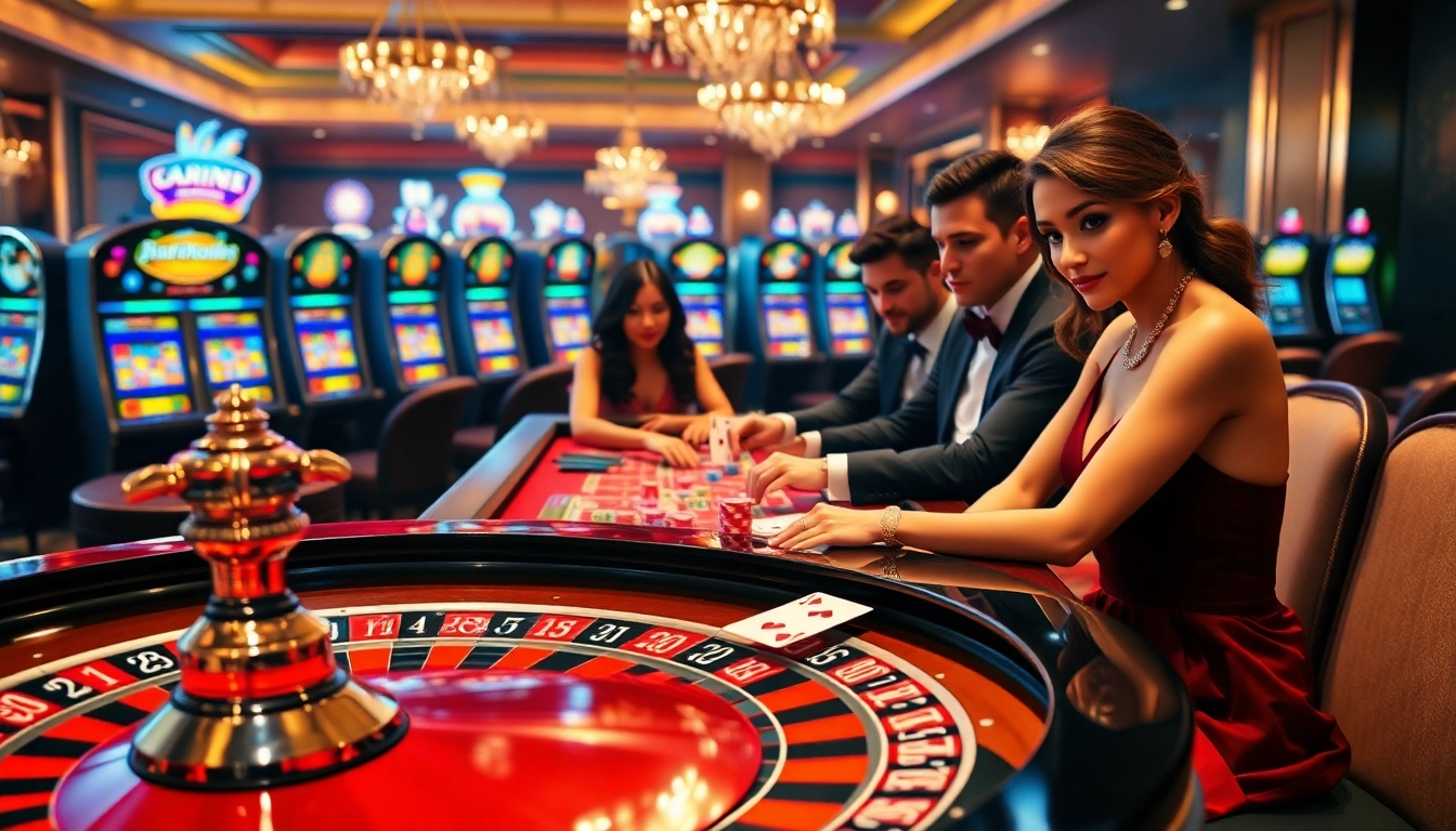Engage in high-stakes excitement at https://s8com.net with vibrant casino visuals and players at the poker table.
