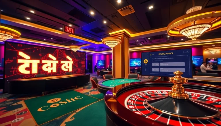 Engage in 바이낸스 회원가입 at a digital casino featuring high-stakes poker tables.