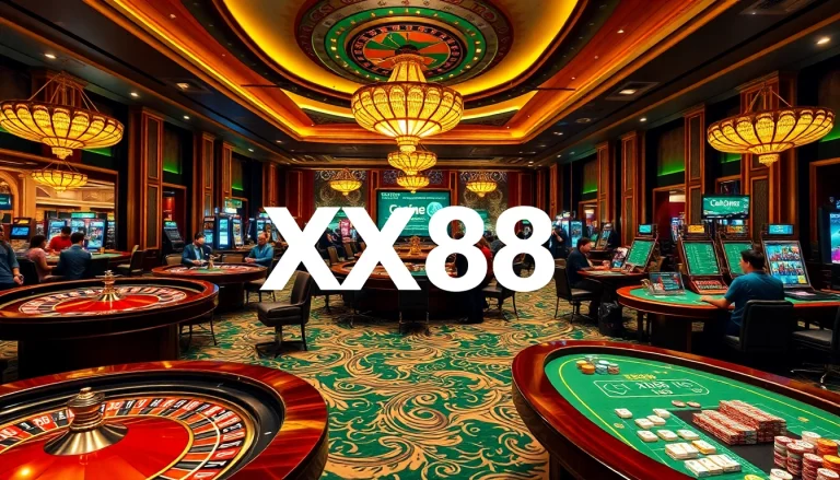 Join the excitement at XX88 casino with live games, vibrant roulette wheels, and polished poker tables.